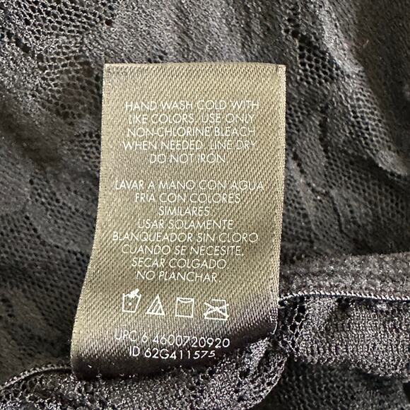 Smart & Sexy Sleepwear Womens 36C Black Lace Chemise Rhinestone Lingerie Glam - Picture 6 of 6